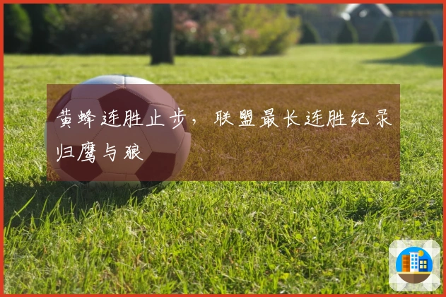 黄蜂连胜止步，联盟最长连胜纪录归鹰与狼